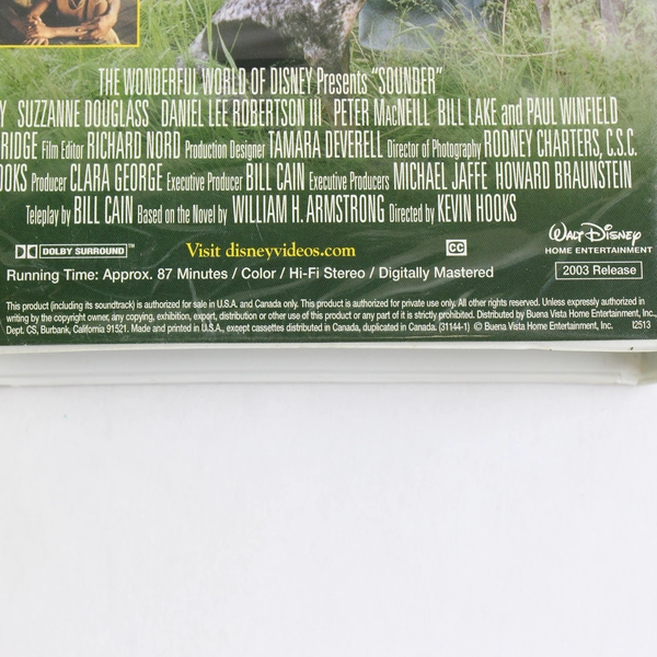 VHS Tape Disney Presents Sounder 2003 Clamshell Case Carl Lumbly