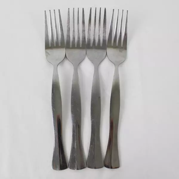 Set Of 4 Oneida Prescott (Stainless) Flatware Salad Forks