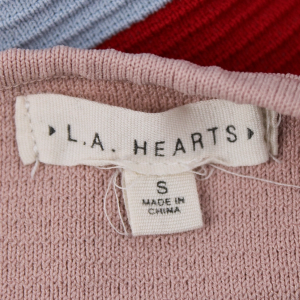 LA Hearts Tube Top Striped Multicolor Women's Size Small