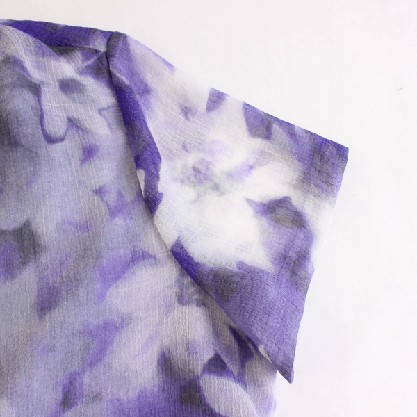 Alfred Dunner Gray and Purple Floral Pattern Blouse Women's 12P