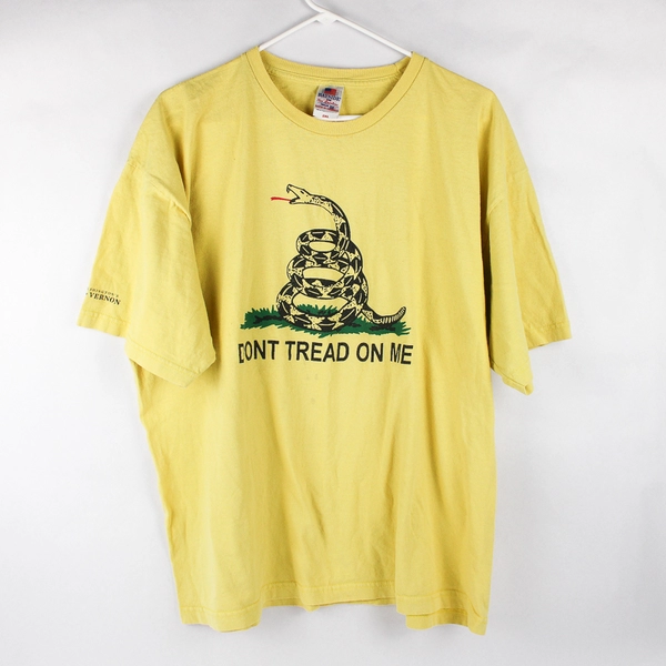 Bayside Mount Vernon 'Don't Tread On Me' Yellow T-Shirt Men's Size 2XL