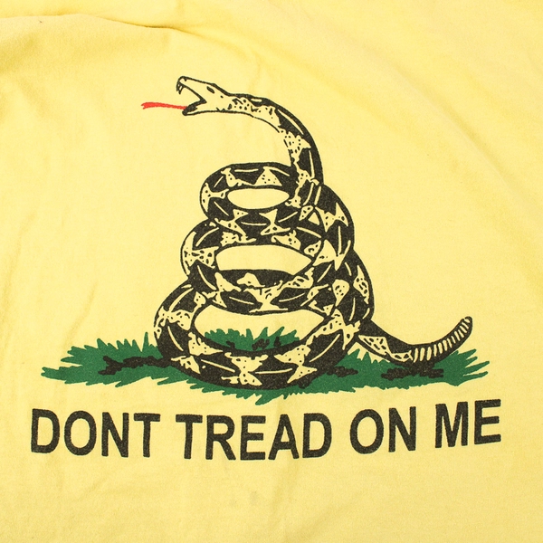 Bayside Mount Vernon 'Don't Tread On Me' Yellow T-Shirt Men's Size 2XL