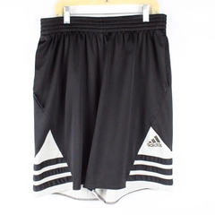 Adidas Basketball Shorts Black/White 9" Inseam Men's Size Large