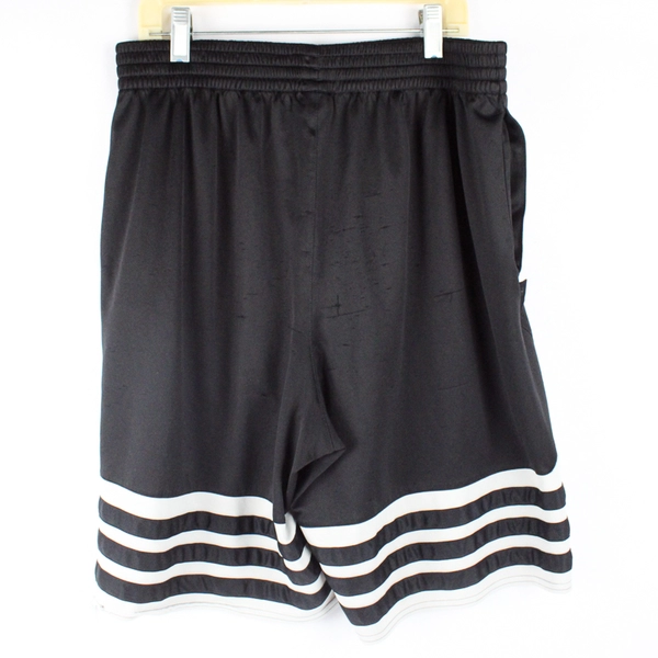 Adidas Basketball Shorts Black/White 9" Inseam Men's Size Large