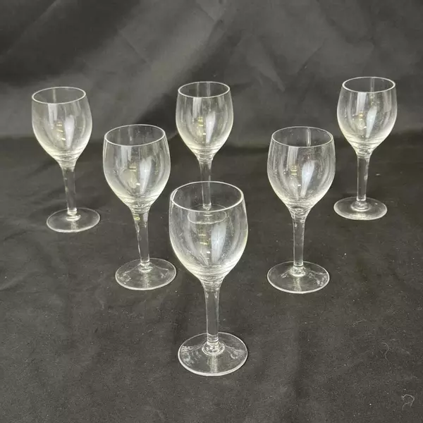 Set Of 6 Clear Crystal Cordials Glasses 5 Inch