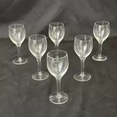 Set Of 6 Clear Crystal Cordials Glasses 5 Inch