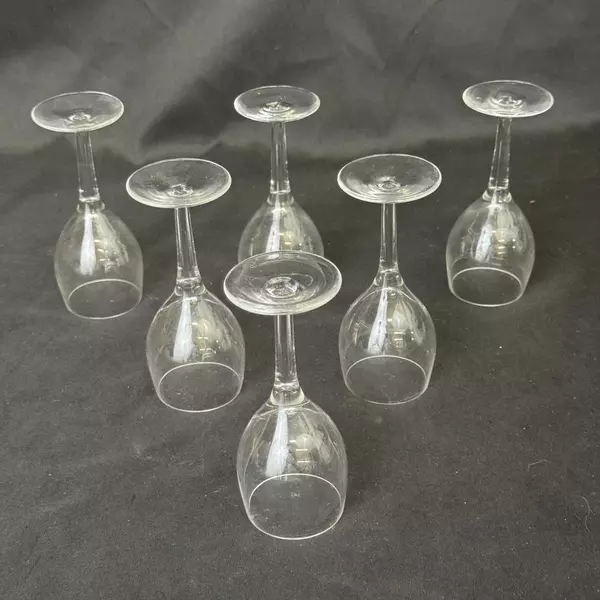 Set Of 6 Clear Crystal Cordials Glasses 5 Inch