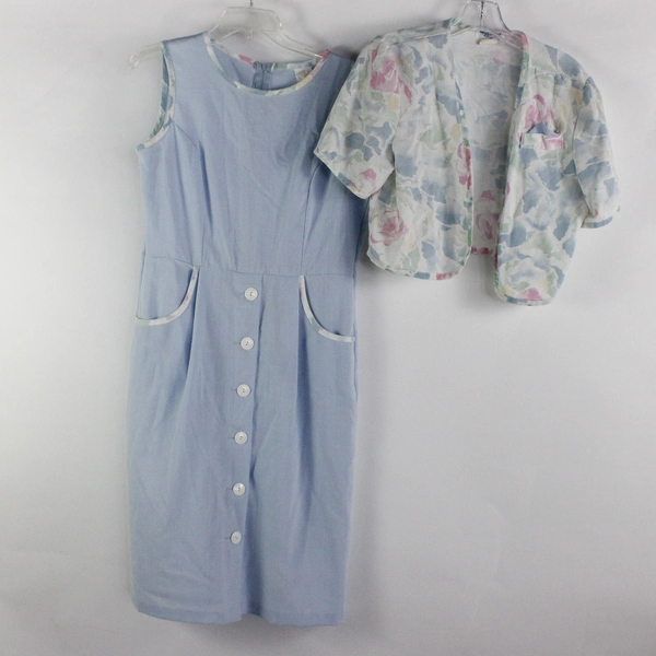 Vintage 2 Piece Set by Berkeley Dress and Shrug Women's Size 12