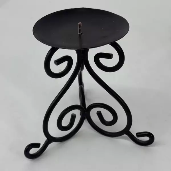 3 Graduated Sized Wrought Iron Pillar Candle Holders From Target 3.5" Diameter