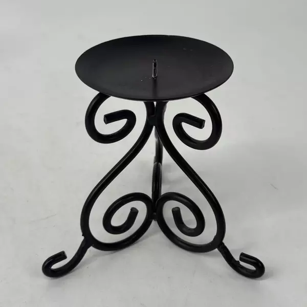 3 Graduated Sized Wrought Iron Pillar Candle Holders From Target 3.5" Diameter