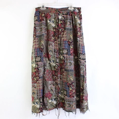 VTG Collectible Gold Giorgio Sant Angelo Multicolor Midi Skirt Women's 10 Flawed