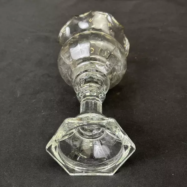 Ruffled Top Glass Candle Holder for Votive or Taper Candles