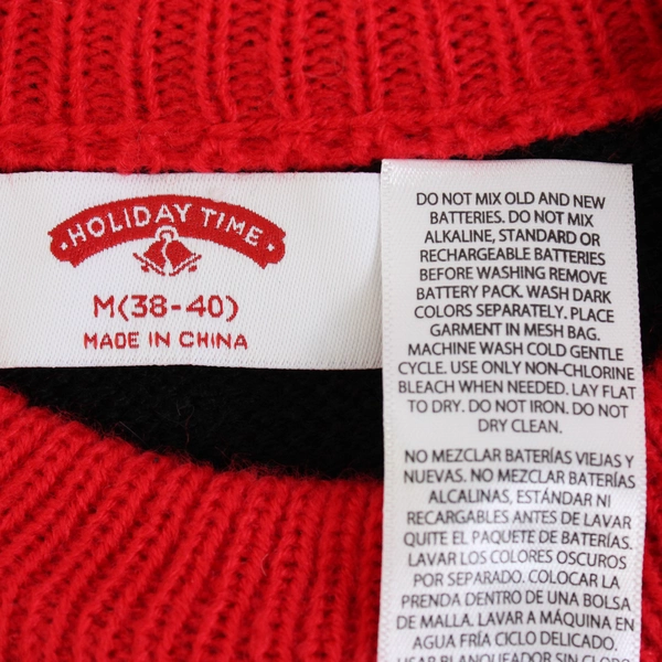 Holiday Time Straight Outta North Pole Acrylic Sweater Men's Medium 38-40