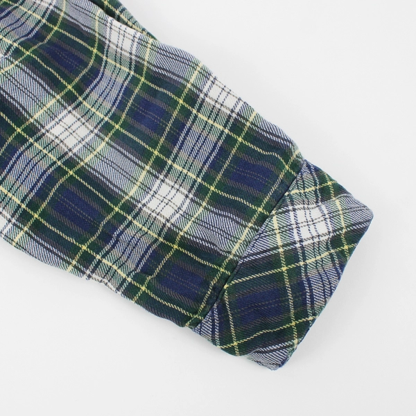 Mix It Long Sleeve Button Up Flannel Shirt Green/Blue Women's Size Small/Chico