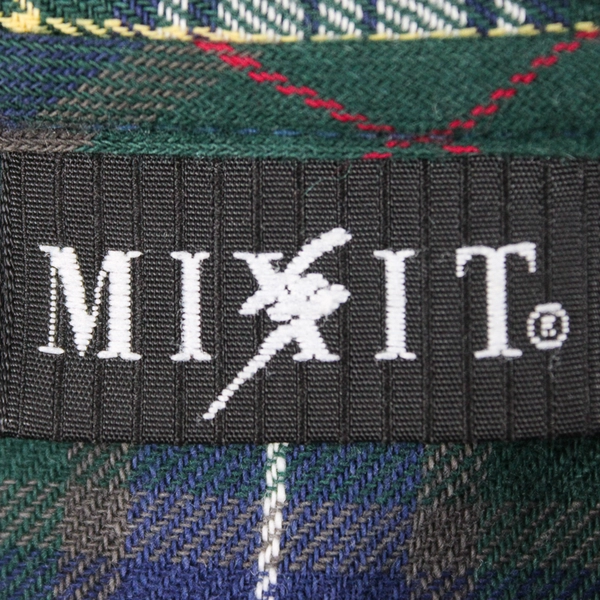 Mix It Long Sleeve Button Up Flannel Shirt Green/Blue Women's Size Small/Chico