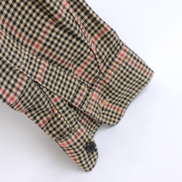 American Eagle Brown Black and Red Check Button-Down Men's LT