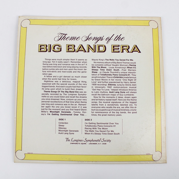 VTG Theme Songs Of The Big Band Era Record Vinyl 12" LP Jazz 33 RPM
