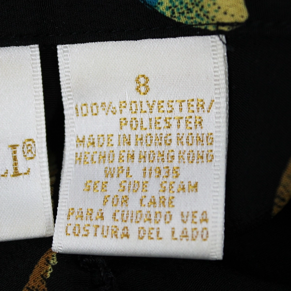 Christie & Jill Button Up Long Sleeve Collared Shirt Tassel Pattern Women's 13