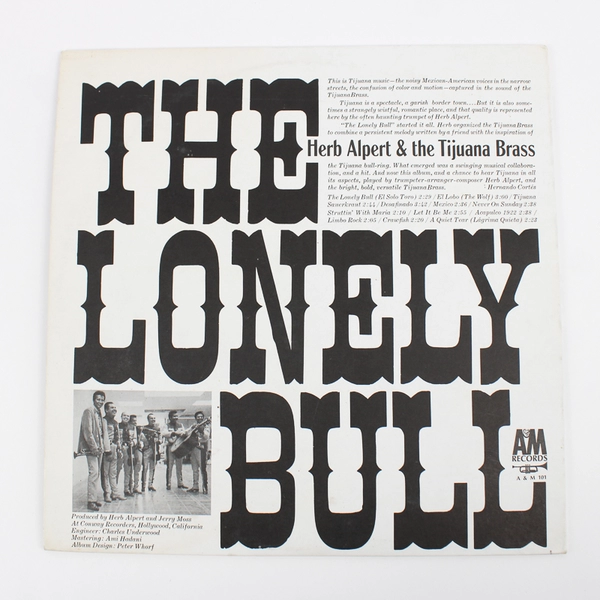 Lonely Bull by Herb Alpert Tijuana Brass Record Vinyl A&M Records