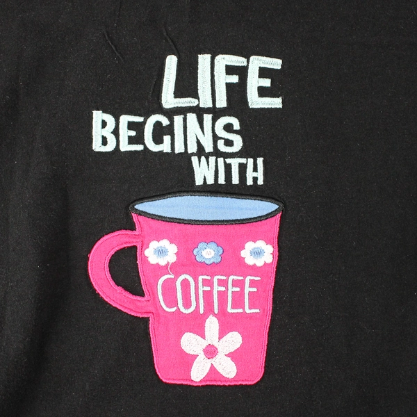 Secret Treasures Sleepwear Life Begins With Coffee T-Shirt Women's Medium 8-10
