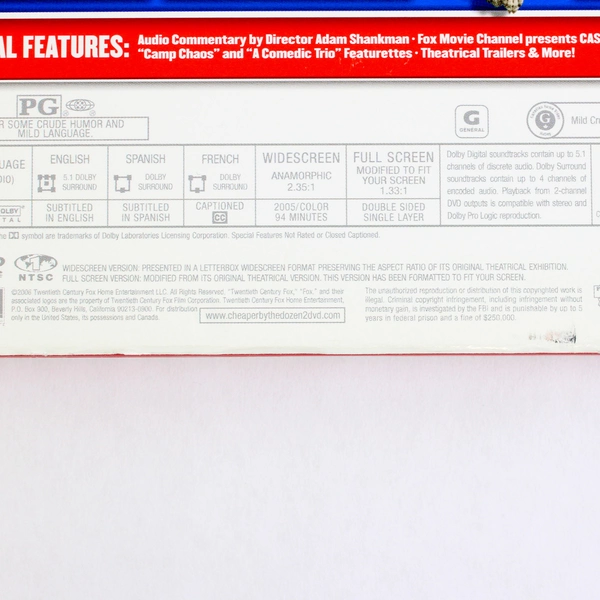 Cheaper By The Dozen 2 Steve Martin 2005 DVD Full & Widescreen Versions Sealed