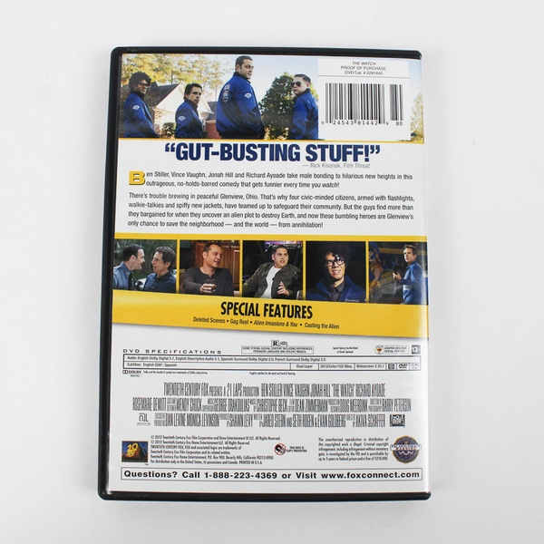 The Watch A DVD Starring Ben Stiller Vince Vaughn 2012 20th Century Fox