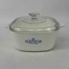 Vintage Corning Pyroceram 1.5 Quart Cornflower Baking Dish 8.5 Inch