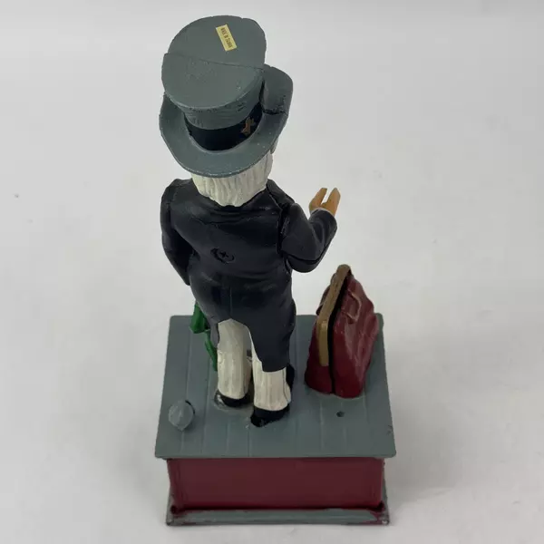 Vintage Uncle Sam Cast Iron Mechanical Bank for Parts or Repair