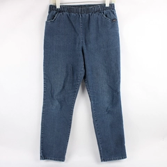 Chic Blue Jeans With Elastic Waist Band Women's Size 10 Petite