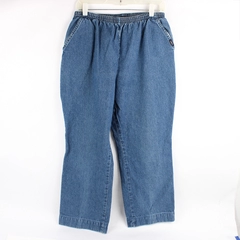 Chic Kontoor Blue Jeans With Elastic Waist Band Women's Size 12 Petite