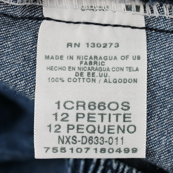 Chic Kontoor Blue Jeans With Elastic Waist Band Women's Size 12 Petite