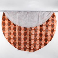 Orange Black White Day of the Dead 70" Round Tablecloth