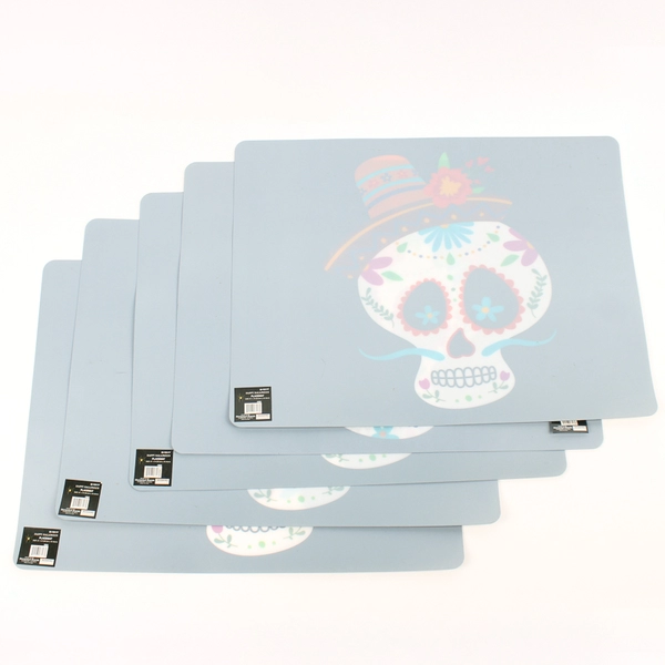 Set of 5 Momentum Brands Day Of The Dead Sugar Skull Placemats 12" x 16"