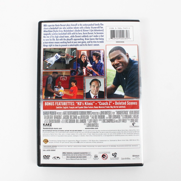 Thunderstruck A 2012 DVD Starring as Himself Kevin Durant Widescreen Edition