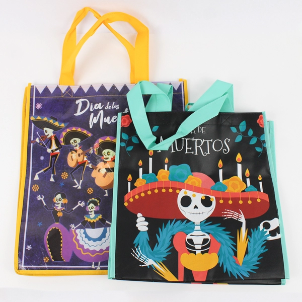 Lot 2 Day Of The Dead Reusable Shopping Bags