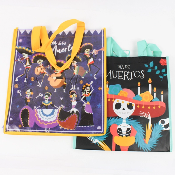 Lot 2 Day Of The Dead Reusable Shopping Bags