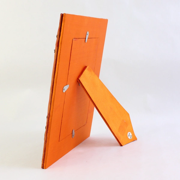 Embroidered Sunflower Design Orange Desktop Picture Frame 5" x 7"