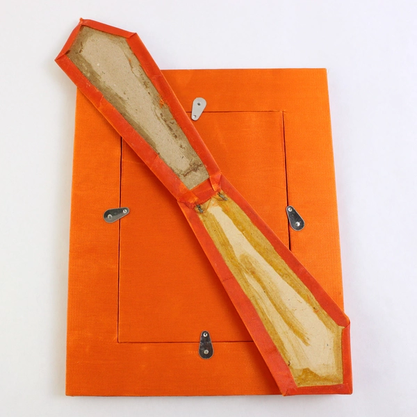 Embroidered Sunflower Design Orange Desktop Picture Frame 5" x 7"