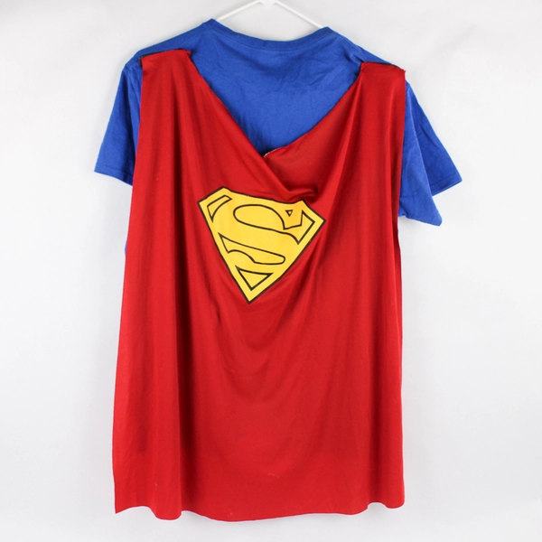 Rubie's Delta Pro Weight Superman T-Shirt with Detachable Cape Men's Medium