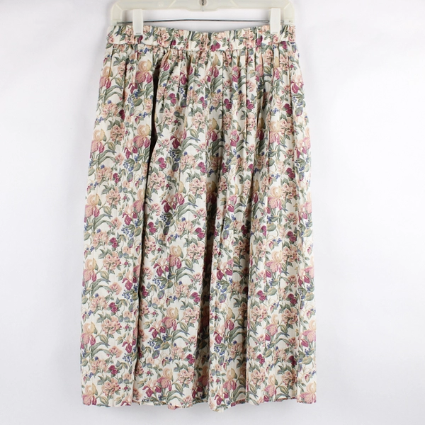 Vintage Stuart Alan 2 Piece Floral Set Top and Skirt Women's Size 16