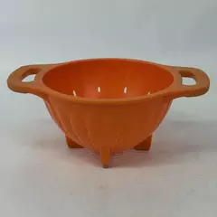 Vintage KitchenAid Strainer Colander Orange Footed Deep Two Handled