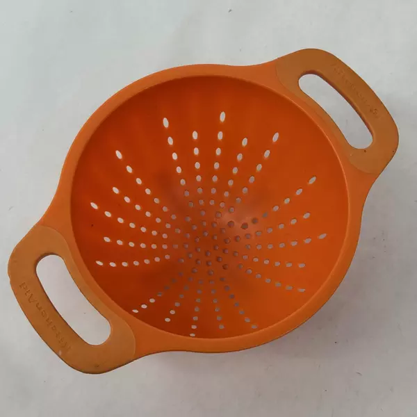 Vintage KitchenAid Strainer Colander Orange Footed Deep Two Handled