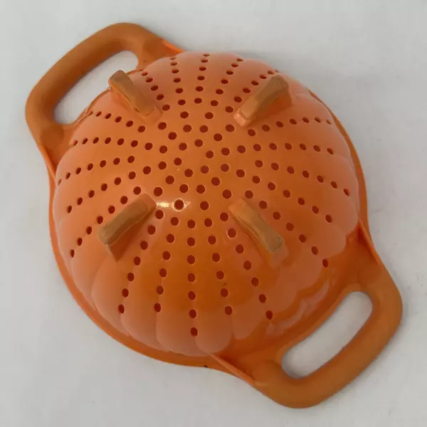 Vintage KitchenAid Strainer Colander Orange Footed Deep Two Handled