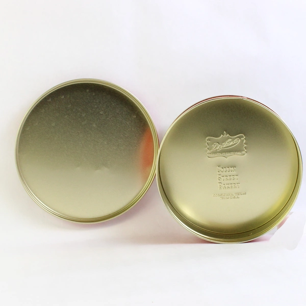 Vintage Collin Street Bakery DeLuxe Fruit Cake Tin Christmas 8" Corsicana Texas