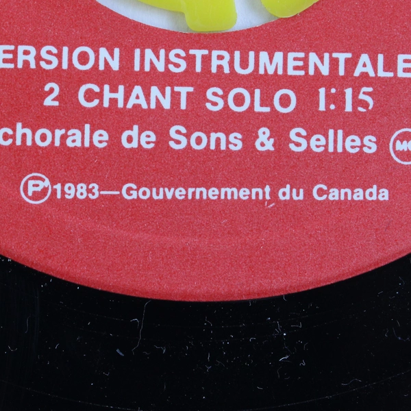 O Canada Royal Mounted Police Band 7" Single 45 RPM Government of Canada