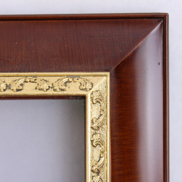 Framed Smiling Jesus Print 8" x 10" Framed Wood and Gold Tone Frame