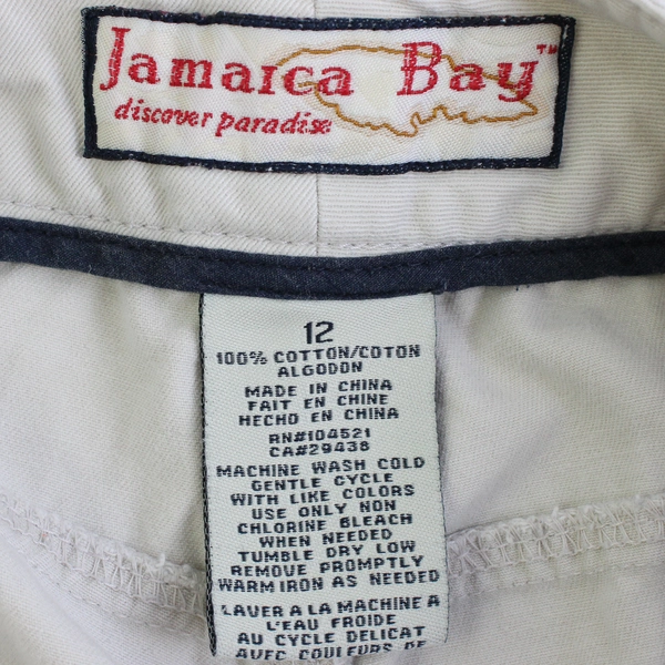 Jamaica Bay Discover Paradise Loose Fit White Capris 100% Cotton Women's Size 12