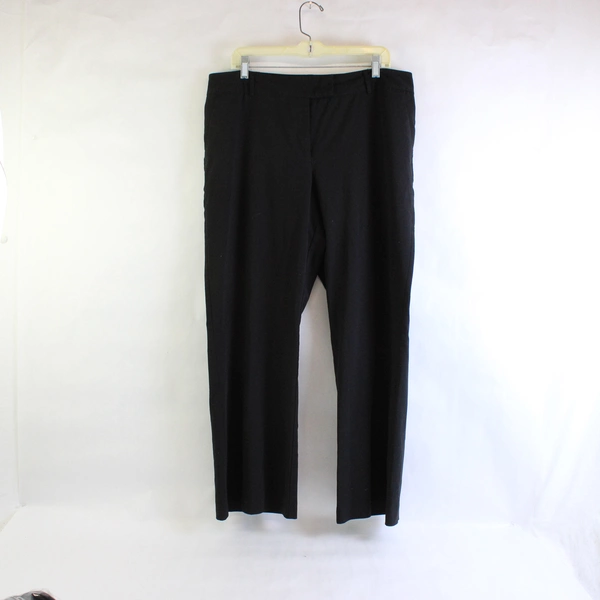 Worthington Modern Fit Solid Black Dress Pants Trousers Womens Size 16