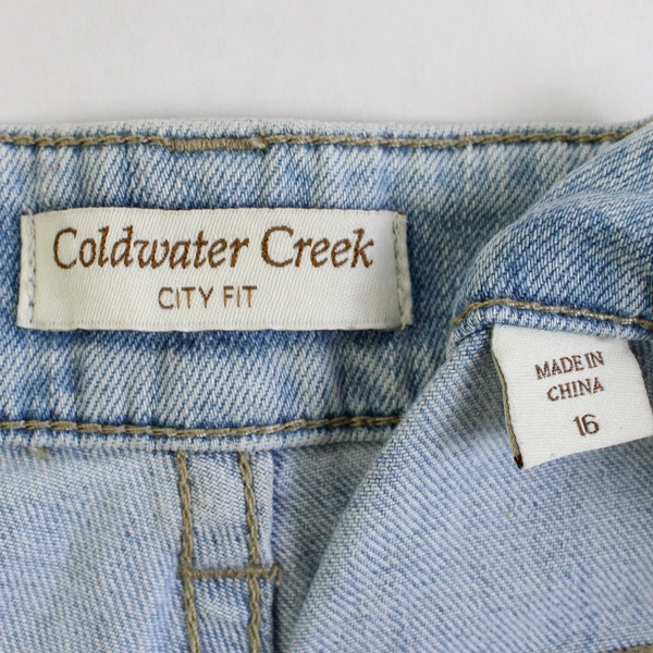 Coldwater Creek City Fit Blue Light Wash Jean Pants Womens Size 16