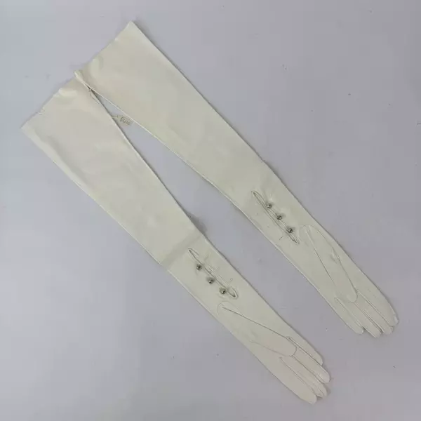 Women's Size 7 Full Length Leather Gloves For Evening Wear Weddings Etc.
